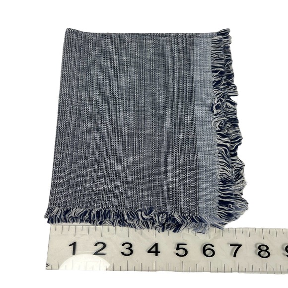 JABARA The Cottages Napkins Woven Cotton Navy Blue and White 14 x 14 Set of 3 - Picture 2 of 6